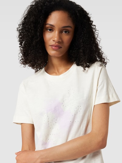 Esprit T-Shirt mit Ziersteinbesatz Offwhite 3