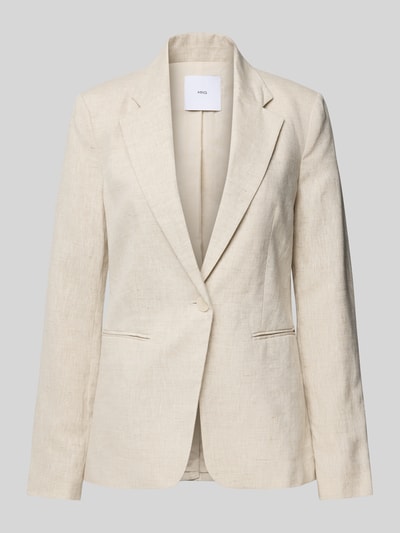 Mango Leinenblazer mit Paspeltaschen Modell 'BORELI' Beige 2