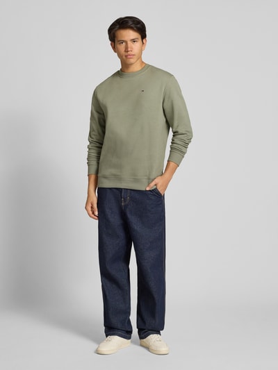 Tommy Jeans Regular fit sweatshirt van katoenmix Lichtgroen - 1