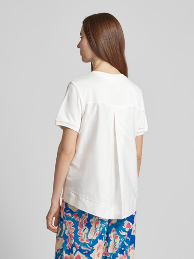 comma Casual Identity T-shirt in een effen design Wit - 5