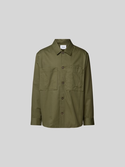 MAISON KITSUNE Hemdjacke mit Knopfleiste Khaki 2