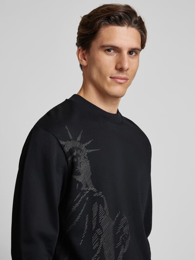 JOOP! Jeans Sweatshirt met motiefprint Zwart - 3