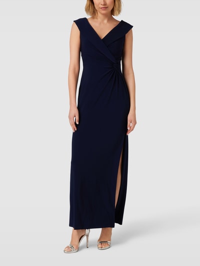Lauren Ralph Lauren Abendkleid mit Wickel-Optik Modell 'LEONIDAS' Marine 1