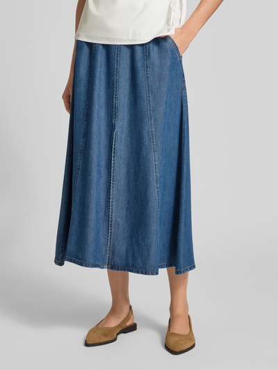 FREE/QUENT Jeansrock mit elastischem Bund Modell 'milo' Blau 4