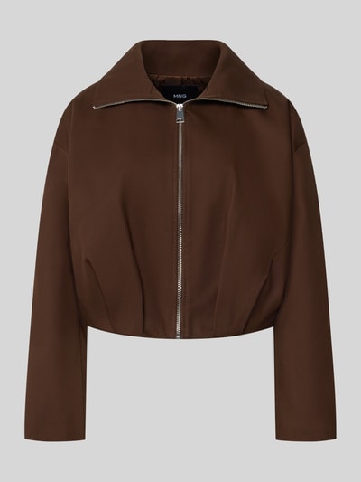 MANGO Blouson mit Umlegekragen Modell 'DANTES' Dunkelbraun 2