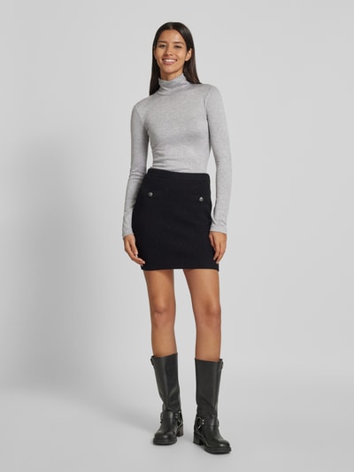 Guess Longsleeve mit Turtleneck Modell 'ANITA' Hellgrau Melange 1