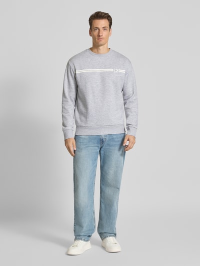 Tom Tailor Denim Regular Fit Sweatshirt aus Baumwoll-Mix Hellgrau Melange 1