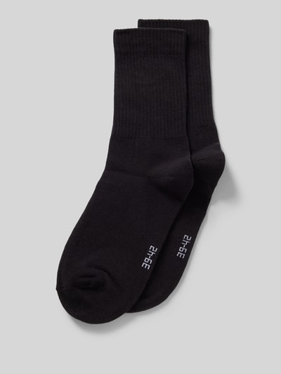 Snocks Socken mit Label-Stitching im 2er-Pack Black 1