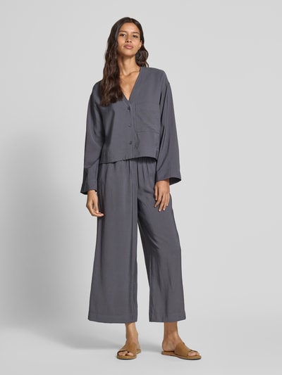 INFLUENCER'S CHOICE BY P&C* Bluzka o kroju relaxed fit z efektem marszczenia Ciemnoszary 1