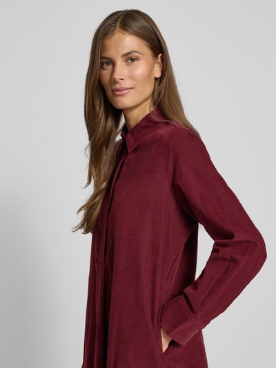 s.Oliver RED LABEL Relaxed Fit Cordkleid aus Baumwoll-Viskose-Mix Bordeaux 3