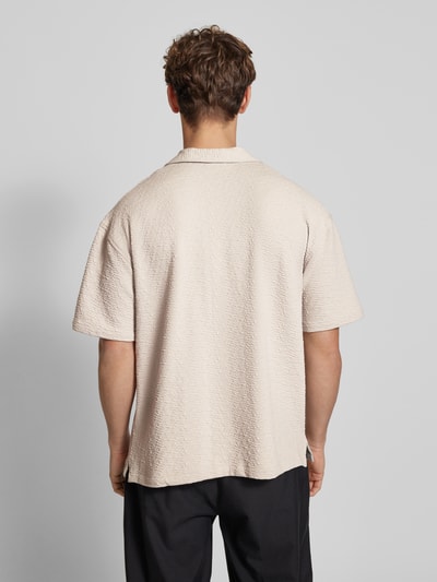 Pegador Koszula casualowa o kroju oversized z rękawem o dł. 1/2 model ‘ACADO’ Beżowy 5