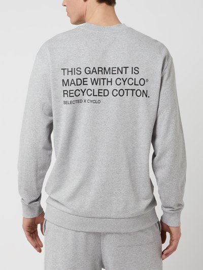 Selected Homme Relaxed Fit Sweatshirt mit Prints Modell 'Aaren' Mittelgrau 5