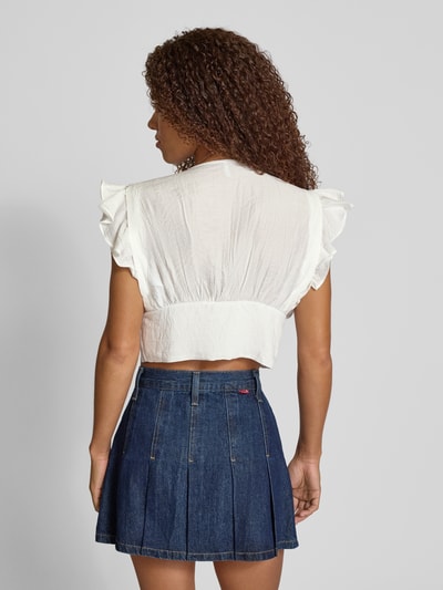 Only Relaxed Fit Top aus Viskose-Mix Modell 'ZEVEN' Weiss 5