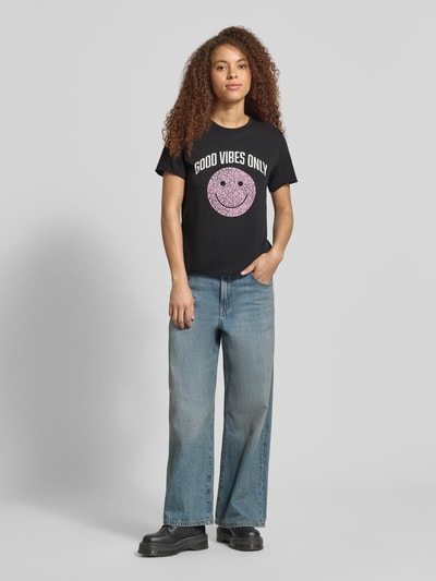 ONLY Regular Fit T-Shirt aus reiner Baumwolle Modell 'LISA LIFE LUCY' Black 1