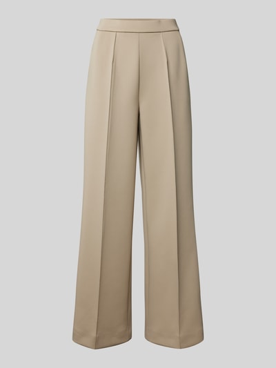 Calvin Klein Womenswear Straight leg stoffen broek met vaste persplooien Beige - 2