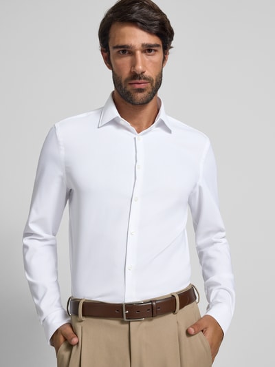 Jake*s Slim Fit Business-Hemd mit extra langem Arm Weiss 3