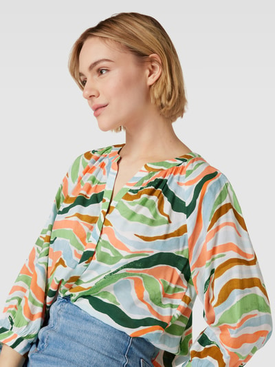 Tom Tailor Bluse mit Allover-Muster Orange 3