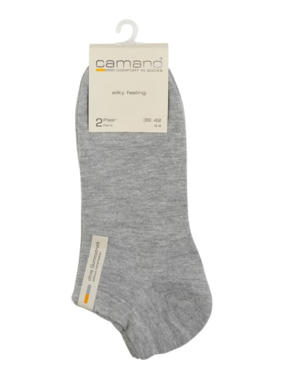 camano Sneakersocken aus Viskosemischung im 2er-Pack Hellgrau 2