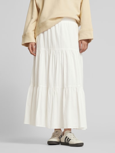 JAKE*S STUDIO WOMAN Midirock im Stufen-Look Offwhite 4
