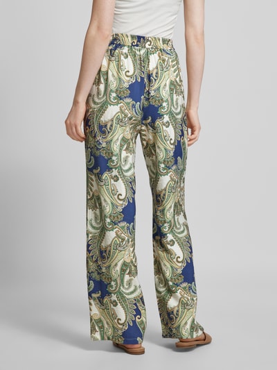 Mango Wide Leg Stoffhose mit Paisley-Muster Schilf 5