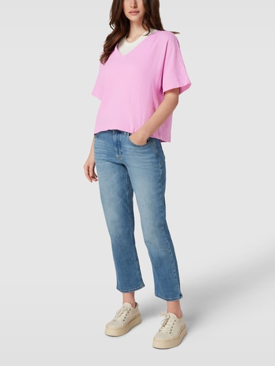 Vero Moda Top bluzkowy z dekoltem w serek model ‘NATALI’ Różowy 1