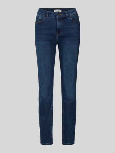 Produktfoto, Skinny Fit Jeans mit 5-Pocket-Design von Christian Berg Woman im dunkelblauen Baumwoll-Viskose-Mix mit Stretch-Anteil
