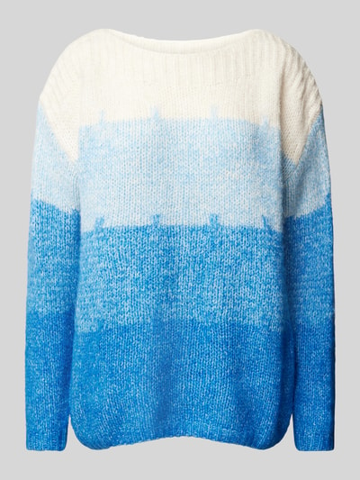 ICHI Gebreide pullover met ribboorden, model 'LEVONE' Blauw - 2