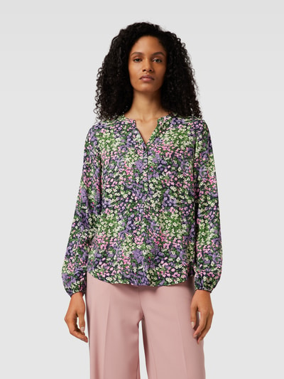 Soyaconcept Blouse met all-over bloemenmotief, model 'Abelone' Lila - 4