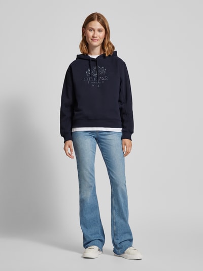 Tommy Hilfiger Hoodie mit Label-Stitching Dunkelblau 1