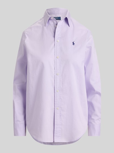 Polo Ralph Lauren Relaxed Fit Hemdbluse aus reiner Baumwolle Lila 2