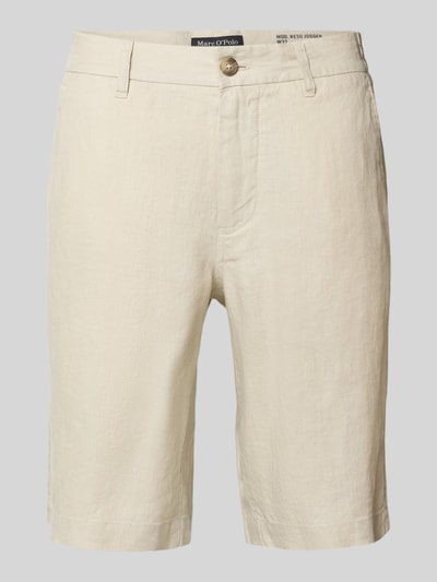Marc O'Polo Regular Fit Shorts aus reinem Leinen Modell 'RESO JOGGER' Beige 2
