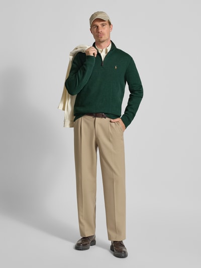 Polo Ralph Lauren Gebreide pullover met opstaande kraag Flessengroen gemêleerd - 1