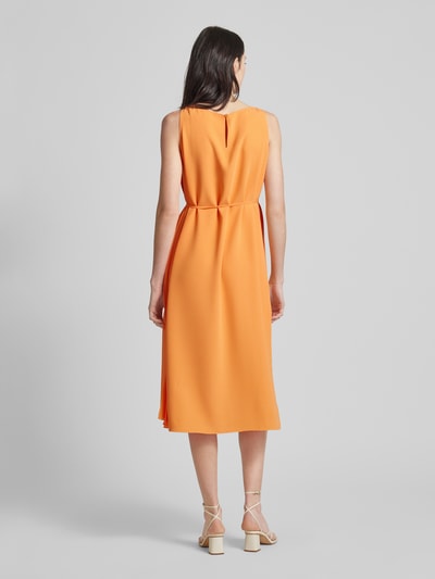 comma Sukienka midi w jednolitym kolorze Pomarańczowy 5