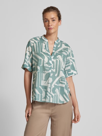 Marc O'Polo Bluse mit Allover-Muster und 1/2-Arm Aqua 4