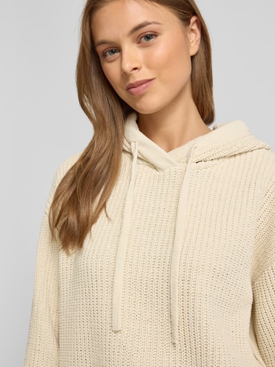 VERO MODA Regular fit gebreide pullover met capuchon, model 'NEAT' Ecru - 3