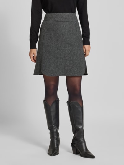 Christian Berg Woman Knielanger Rock mit breitem Bund Anthrazit 4