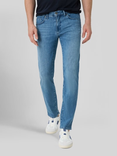 Brax modern fit jeans van katoenmix model 'Chuck' Jeansblauw - 4