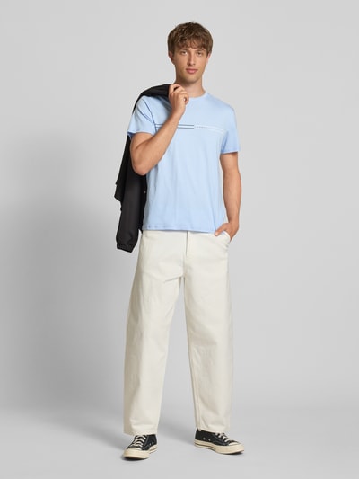 Tommy Jeans Regular Fit T-Shirt aus reiner Baumwolle Hellblau 1