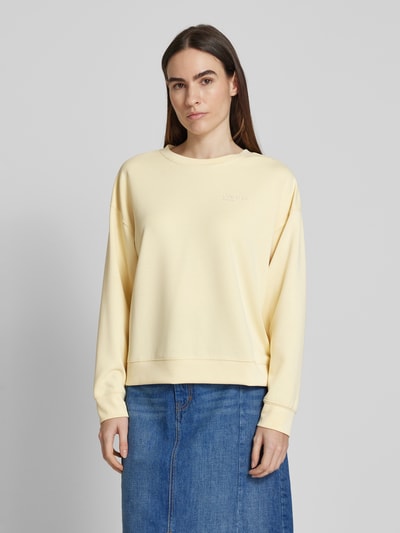 Jake*s Collection Sweatshirt met ribboorden Geel - 4