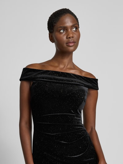 Christian Berg Cocktail Avondjurk met off shoulder-design Zwart - 3