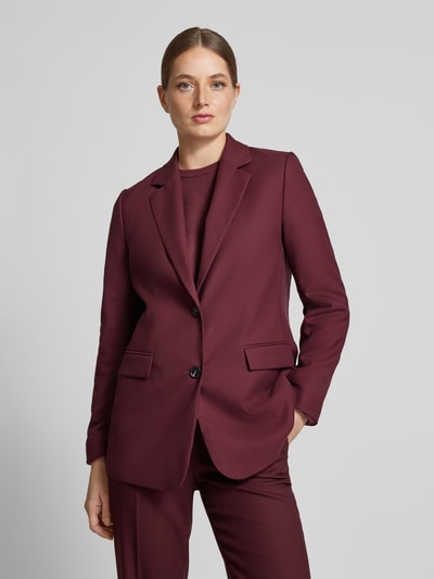 Jake*s Collection Relaxed Fit Blazer mit Knopfleiste Bordeaux 4