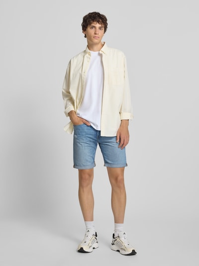 JACK & JONES Regular Fit Jeansshorts mit Umschlag Modell 'RICK' Jeansblau 1