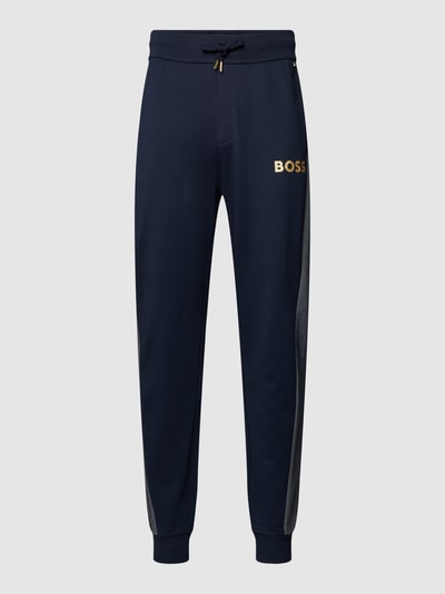 BOSS Sweatpants mit Logo-Print und elastischem Bund Dunkelblau 2