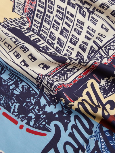 Tommy Hilfiger Tuch aus reiner Seide mit Allover-Print Dunkelrot 3