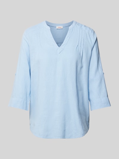 s.Oliver RED LABEL Linnen blouse met tuniekkraag Lichtblauw - 2
