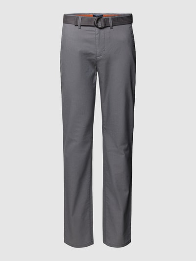 MCNEAL Stoffen slim fit broek met structuurpatroon Middengrijs - 2