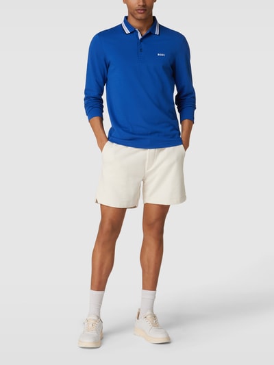 BOSS Green Poloshirt mit langen Ärmeln Modell 'PLISY' Royalblau 1