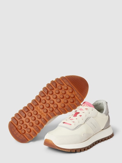 Gant Leren sneakers met labeldetail Offwhite - 4