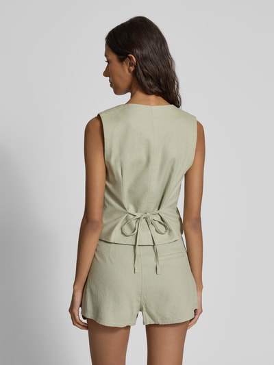 Only Regular Fit Weste mit Cinch-Bändern Modell 'CARO' Oliv 5