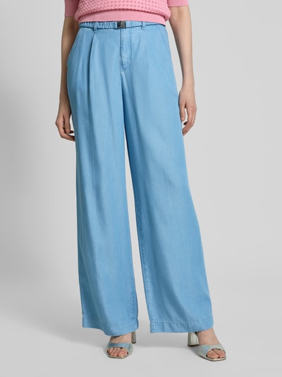 Marc Cain Wide Fit Jeans mit Bundfalten Hellblau 4